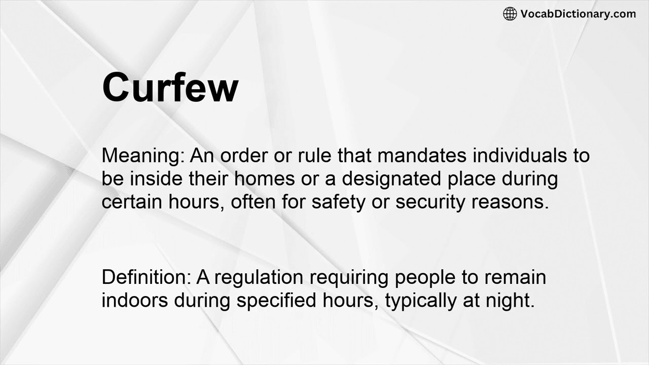 Curfew Meaning