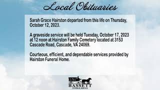 Obits for October 16, 2023