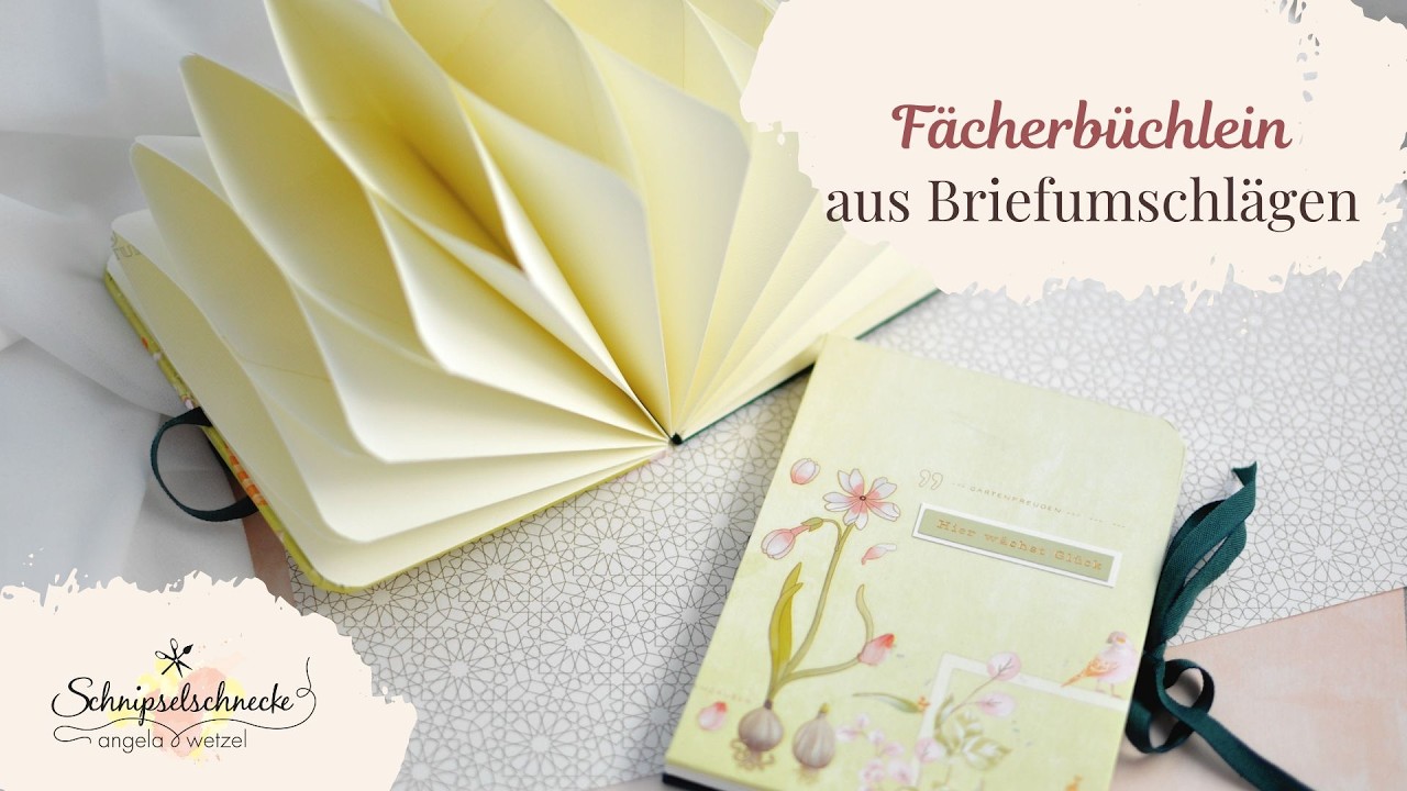 Upcycling - Fächeralbum aus alten Briefumschlägen