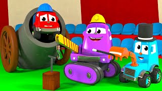 FRIENDS ON WHEELS EP 54 - CONSTRUCTION VEHICLES AT THE CIRCUS by Smart Baby Songs 1,552,457 views 3 years ago 3 minutes, 5 seconds