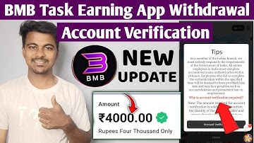 Bmb Task App Account Verification Problem|bmb task app withdrawal problem| Bmb Task App new update
