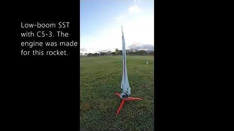 Comparison of the C5 3 motor to the C6-3 with the Estes Low-boom SST model rocket