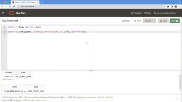 4.05 Oracle Live SQL fecha y hora