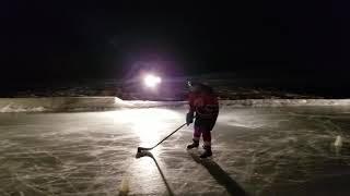 Kids Hockey Setting Up Outdoor Ice Rink 2x Videos Kansas City