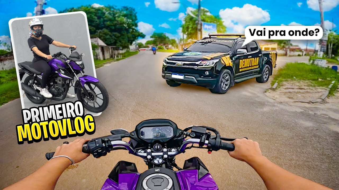 PRIMEIRO MOTOVLOG NA TITAN 160 2025 ROXA