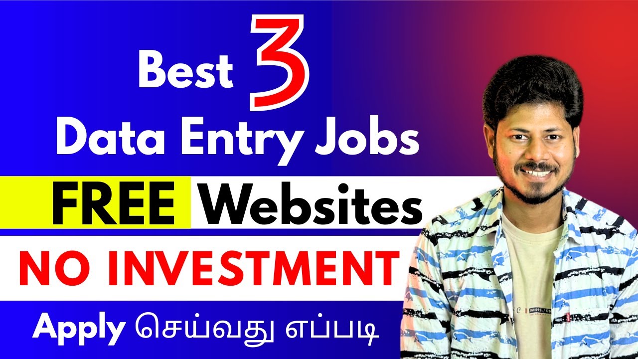 Best Data Entry Work from home jobs in tamil @haritalkiesinfo