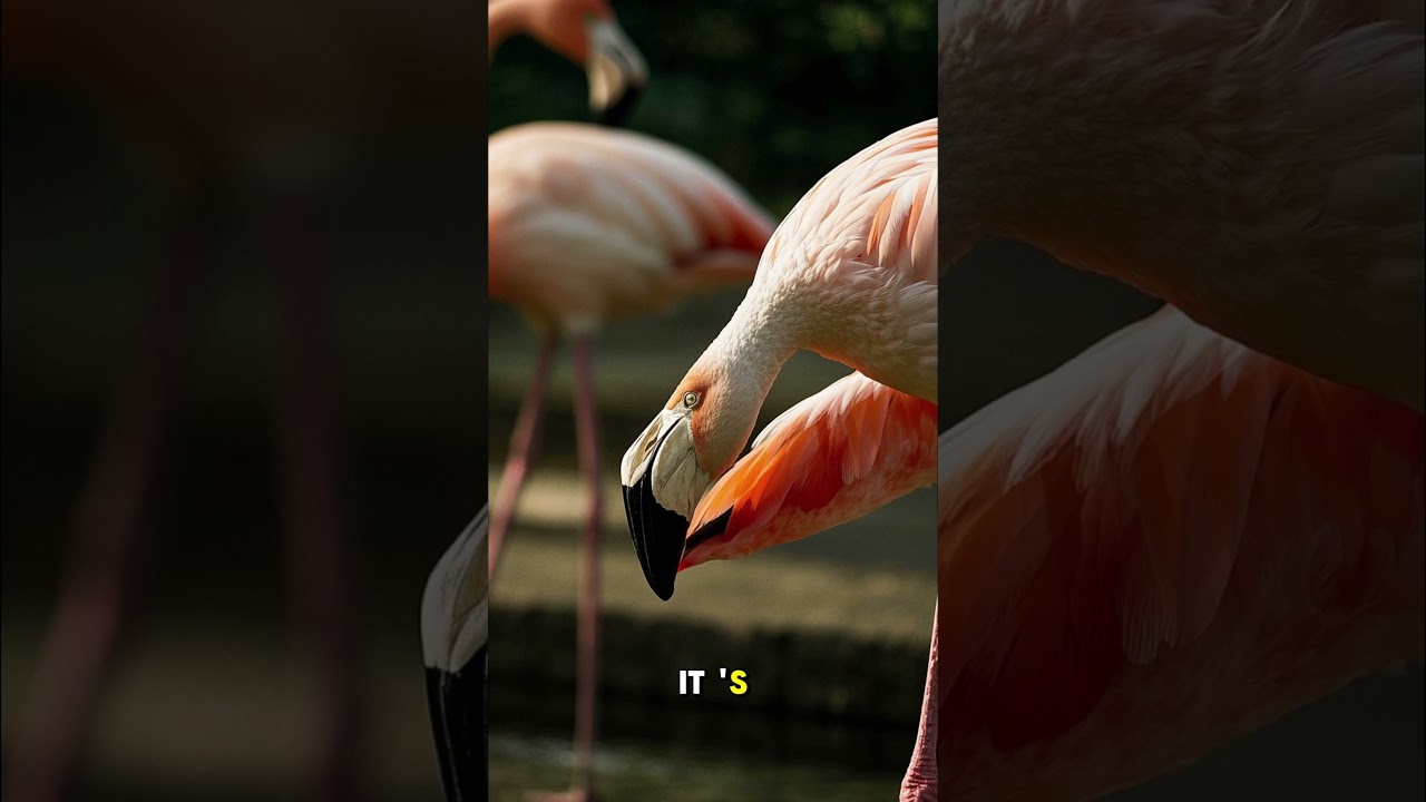 Why flamingos stand on one leg  