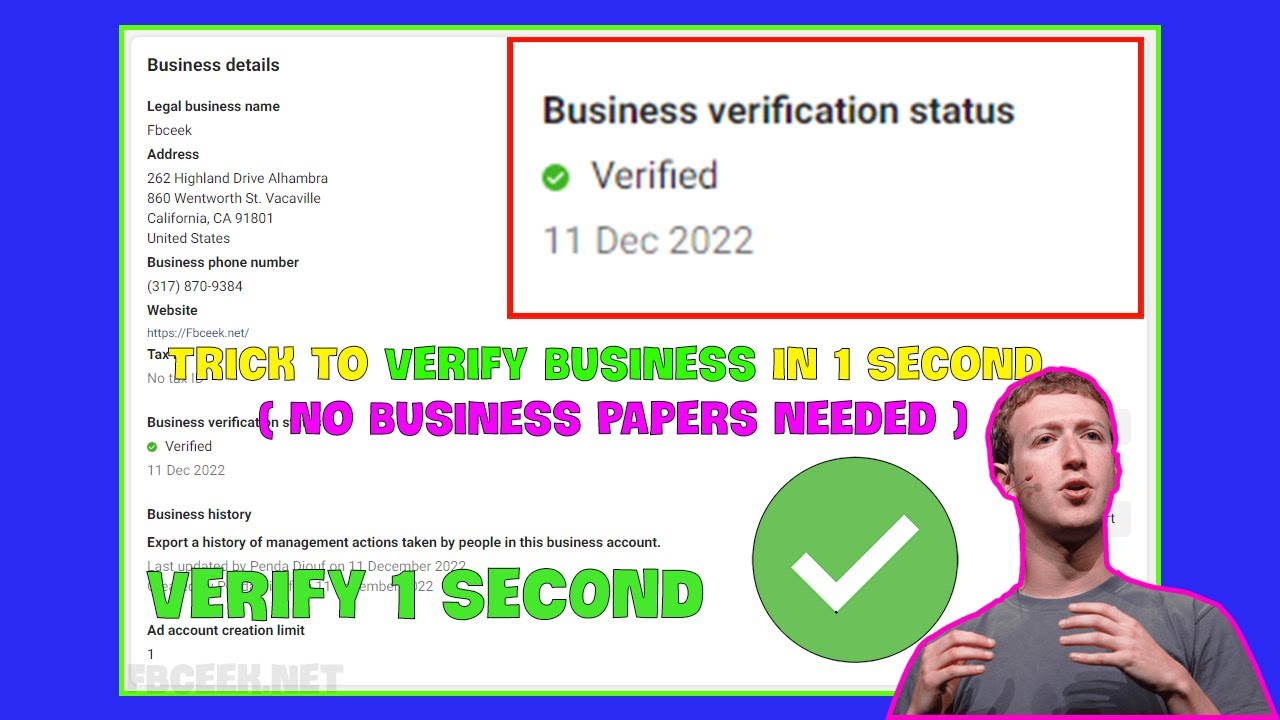 [Reup] Trick To Verify Business In 1 Second (No Business Papers Needed ...
