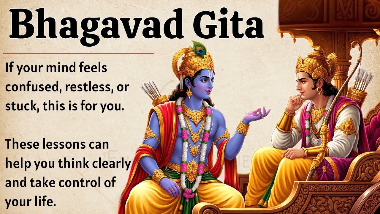 Bhagavad Gita: Book Summary | Control Your Mind and Change Your Life | Improve Your English ✅️
