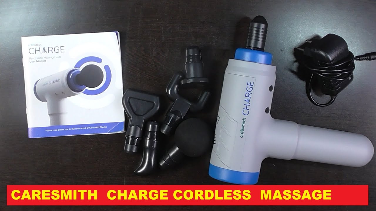 Caresmith CHARGE Cordless Massage Gun | Deep Tissue Percussion Body Massage  Machine For Pain Relief | 6 Specialized Heads | Mass