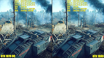 Battlefield 1 GTX 1080 Stock Vs GTX 1070 Overclocked Frame Rate Comparison