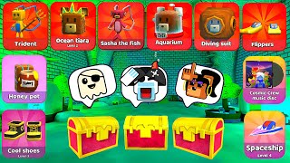NEW CHESTS LOCATIONS!! ALL SECRET EMOTES & ITEMS CRYSTALLINE LAGOON SUPER BEAR ADVENTURE screenshot 1