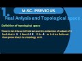 lecture 1 M.sc. previous definition of topological space and proof of cofinite topological space