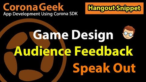 Audience Feedback Request For Game Design Series