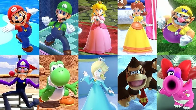 Super Mario Party Games All Characters 