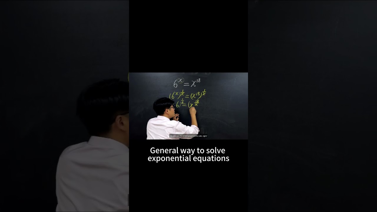 General way to solve exponential equations