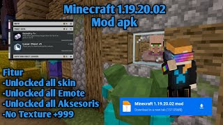 Download Minecraft 1.19.20.02 mod apk Unlocked all Skin & Emote latest version screenshot 4