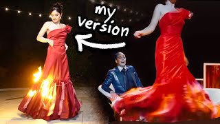 I made Katniss’s Fire Dress (and actually lit it on fire)