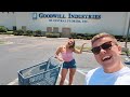 FIRST TIME THRIFT SHOPPING IN AMERICA | BRITISH COUPLE