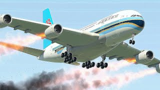 Most Difficult Emergency Landing Of Airbus A380 On The Shortest Runway[Xp 11]