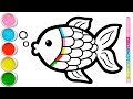 Menggambar Ikan dan Mewarnai untuk Anak & Balita | Meningkatkan Kemampuan Menggambar #78