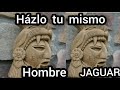 Máscara del hombre jaguar - Diy, manualidades, cerámica, alfarería, figuras de barro