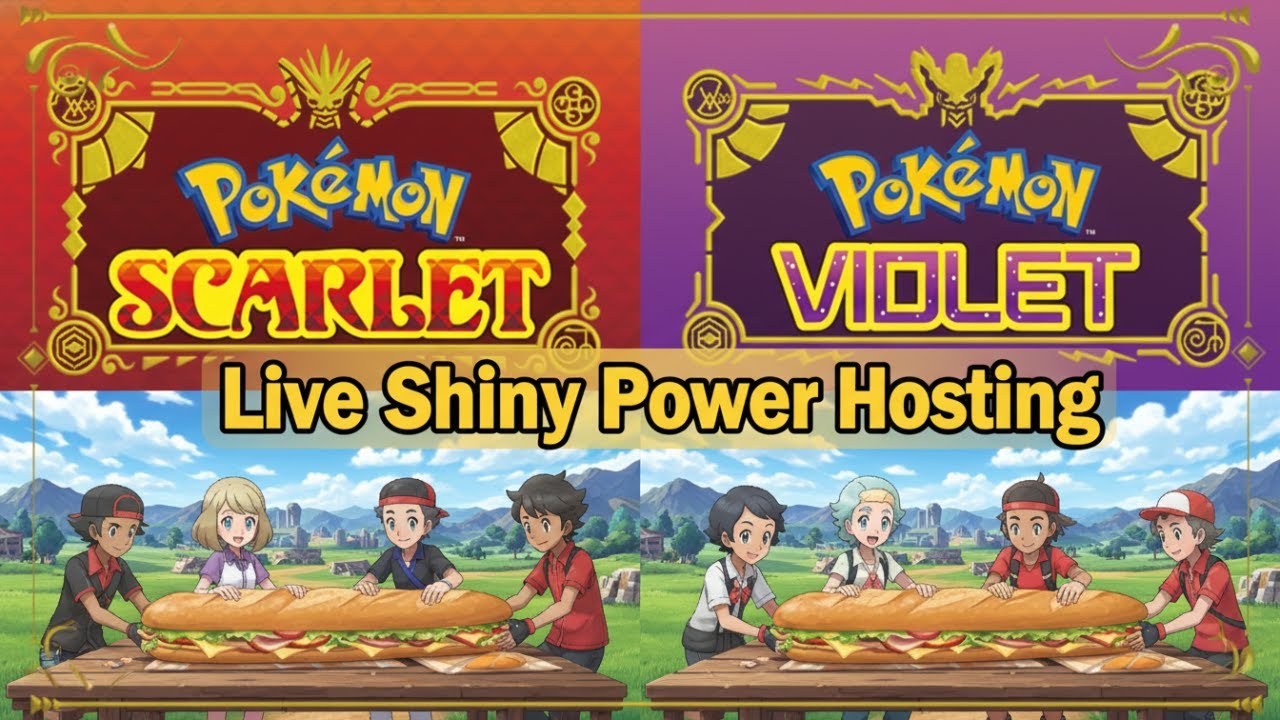 Pokemon Scarlet Violet Hunting Shiny Live and Power Hosting legit Union Circle Sandwich