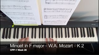 Minuet in F major - Wolfgang Amadeus Mozart K 2