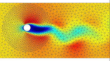 Oscillating cylinder flow