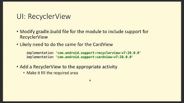CO5225 Android / Kotlin Lecture 5 - RecyclerViews