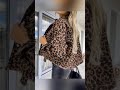 Raw Hem Leopard Collared Neck Denim Jacket