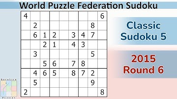 WPF Sudoku 2015 Round 6 - Classic Sudoku 5