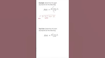 Finding the slant asymptote of a rational function - high school algebra