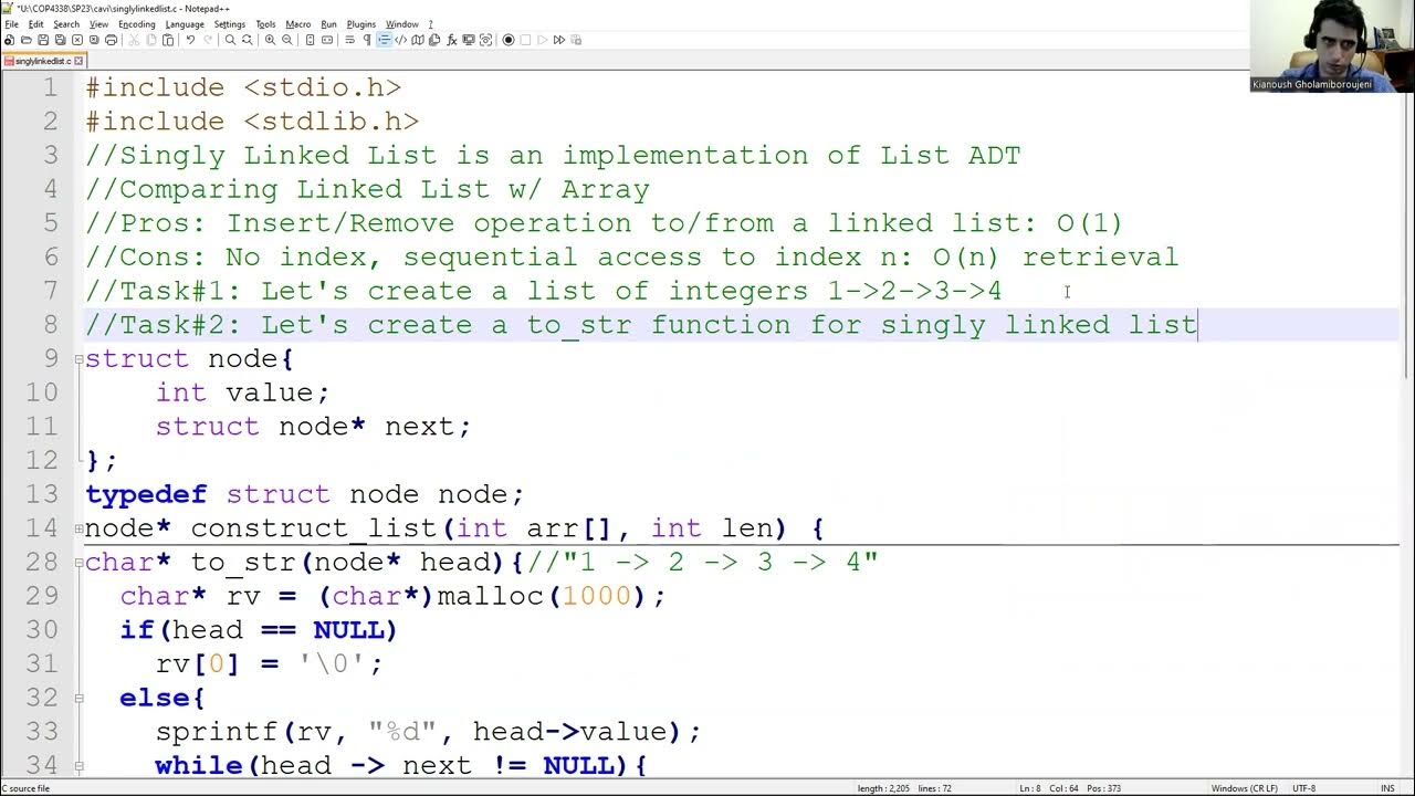 Singly Linked List in C Programming Language - YouTube