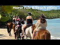 Trinidad  tobago horseback adventure to buccoo beach with a delicious lunch and homemade rum punch
