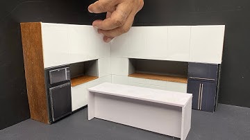 Mini Modern Kitchen for our Model House | Diorama 1/18 Scale