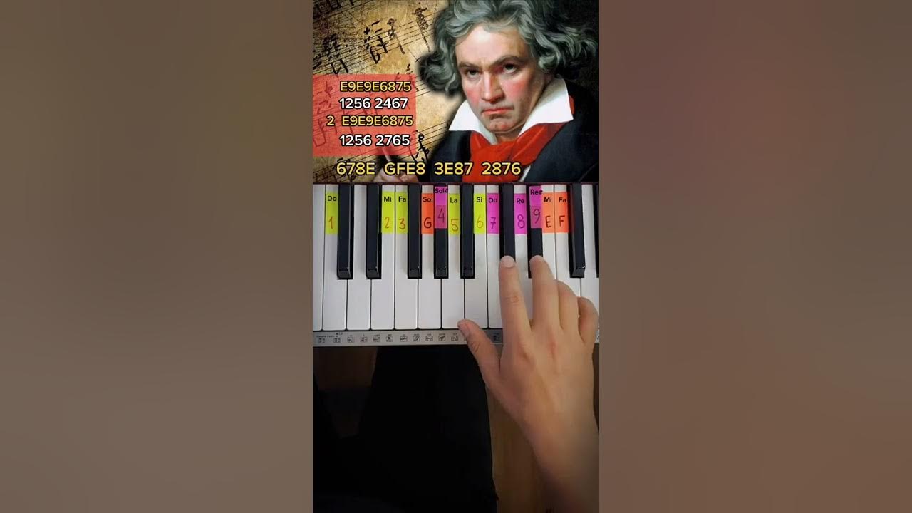 PARA ELISA de BEETHOVEN (PIANO TUTORIAL) Für Elise EASY Piano Fácil Con Números