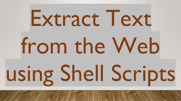 Extract Text from the Web using Shell Scripts