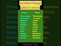 Number Change in English Grammar asked in exams 📝🙇  #english #grammar #educationalshorts