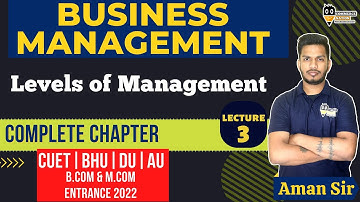 #3 Levels of Management  || BHU B.com & M.com Entrance || Complete Course || Join Now