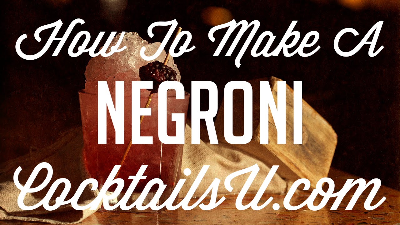 How to Make a Negroni - Cocktail Tutorial - Cocktails U 