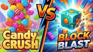 Candy Crush vs Block Blast #gameplay #games #candycrush #blockblast  screenshot 3