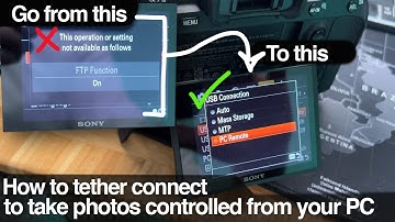 Sony A7III  - How to Tether to Computer