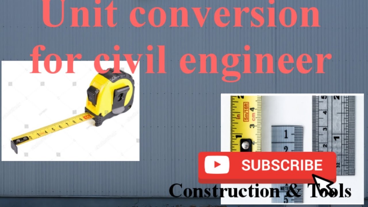 Unit conversion used in civil engineering in hindi, at site & in ...