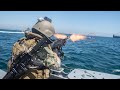 Terrifying moment us navy and marines destroys rebel boat in red sea