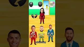 Squid Game Challenge | Ronaldo, Neymar &amp; Messi Funny Animation 😂⚽ | Squid Game Funny Shorts