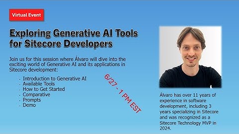 Exploring Generative AI Tools for Sitecore. NYC Sitecore Meetup. Presentation by Álvaro Montenegro