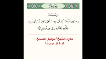 ﴿ وَيَعبُدونَ مِن دونِ اللَّهِ ما لَم يُنَزِّل بِهِ سُلطانًا وَما لَيسَ لَهُم بِهِ عِلمٌ ﴾..الآية