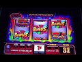 Live Play! Triple Red Hot 777 slot machine bonus round at ...