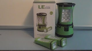 Le 600lm Rechargeable LED Camping Lantern Detachable Portable Flashlight Torch